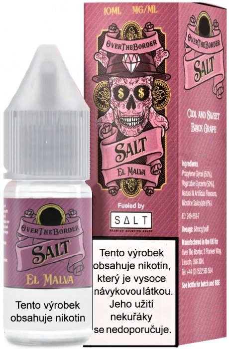 E-liquid Juice Sauz SALT Over The Border El Malva 10ml - 20mg 