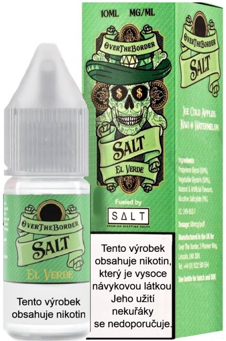 E-liquid Juice Sauz SALT Over The Border El Verde 10ml - 10mg