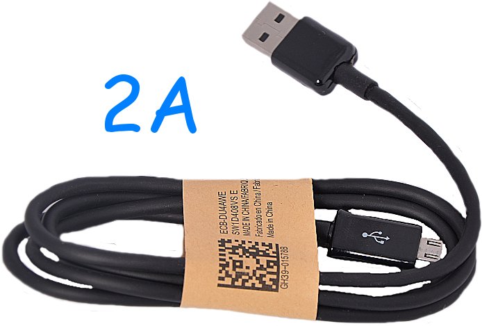 Univerzálny micro USB kabel 2A black 2000mAh